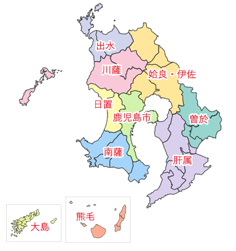鹿児島県地図